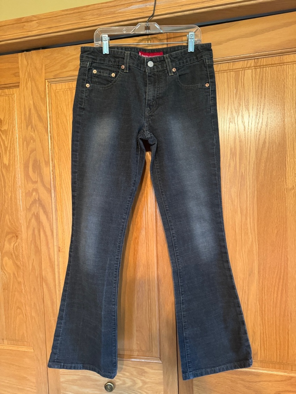 Y2K Levi's Black Wash 518 Flare Jeans. Size 5 Jr. S 29” inseam